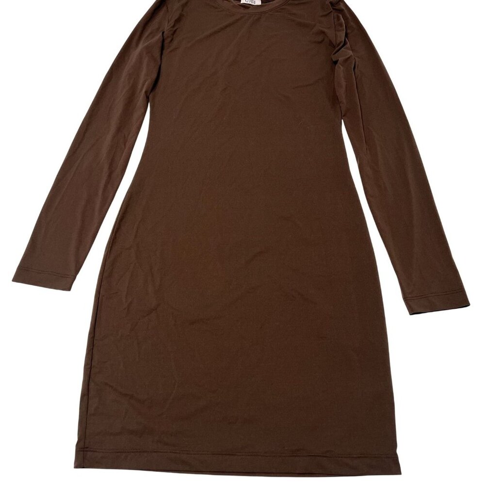 CHAM Long Sleeve Mini Dress in Brown